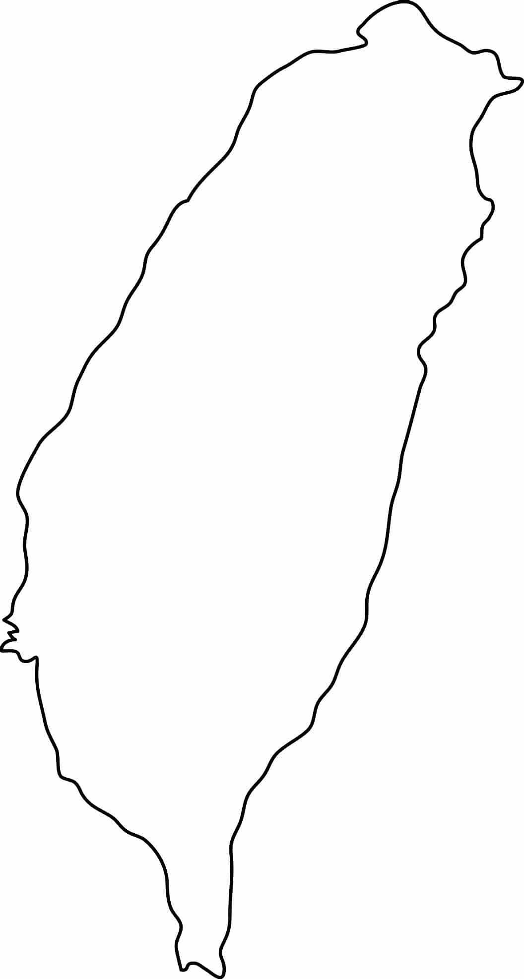 Outline map of Taiwan